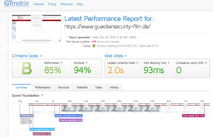 pagespeed gtmetrix guardian security ffm