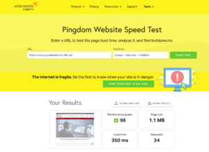 pagespeed pingdom guardian security ffm