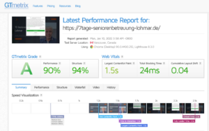 pagespeed gtmetrix 7tage seniorenbetreuung lohmar de