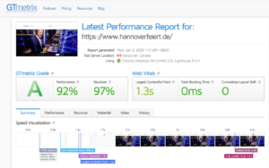 pagespeed gtmetrix hannoverfeiert de